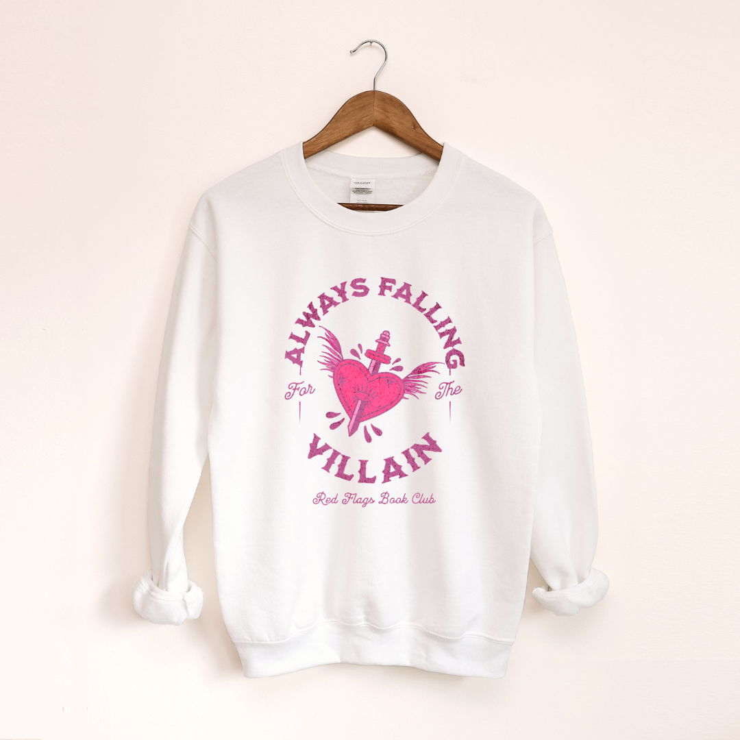 Always Falling For The Villain Comfort Colors Crewneck Sweatshirt