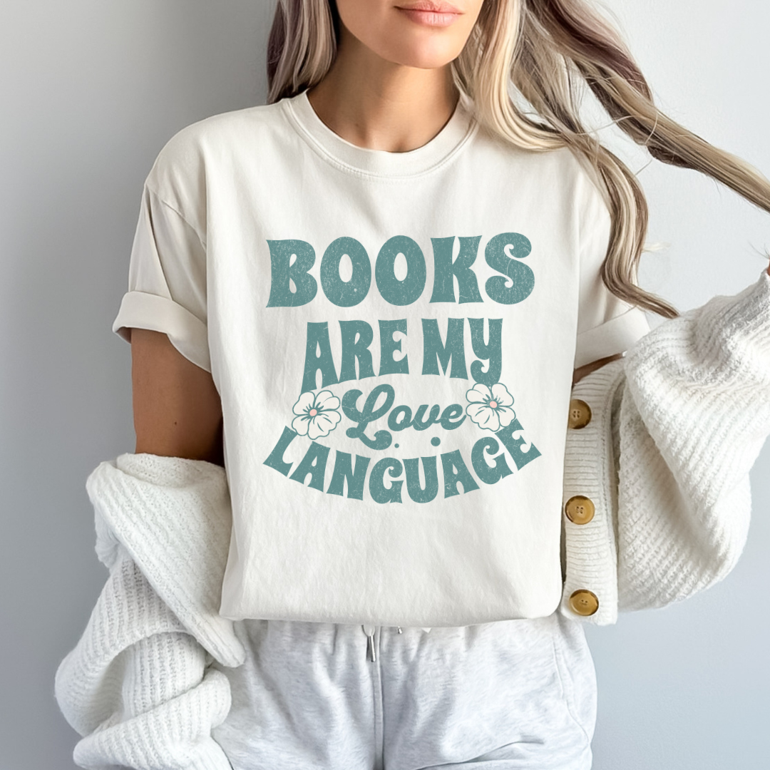 Books Are My Love Language Comfort Colors T-Shirt