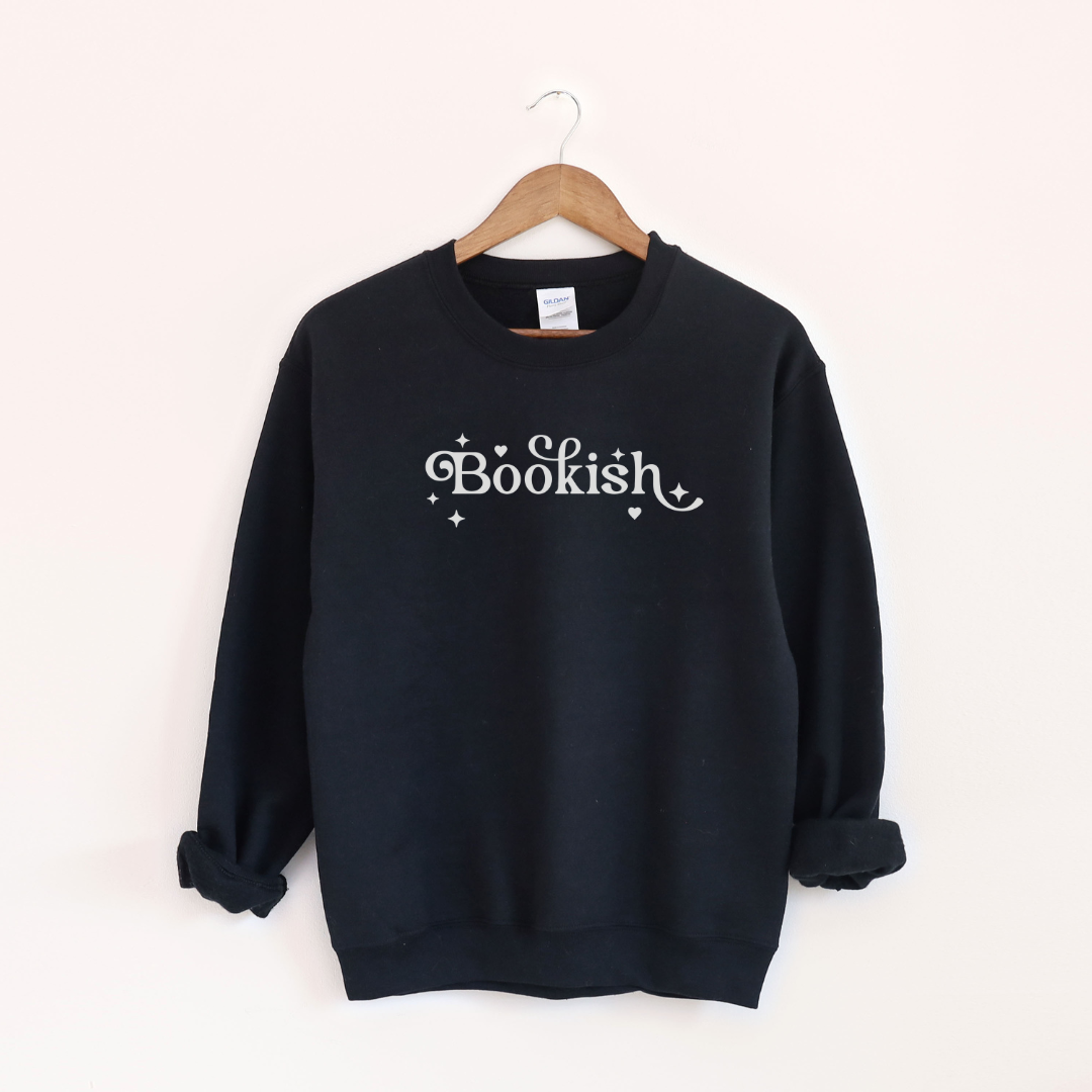 Bookish Crewneck Sweatshirt- Black