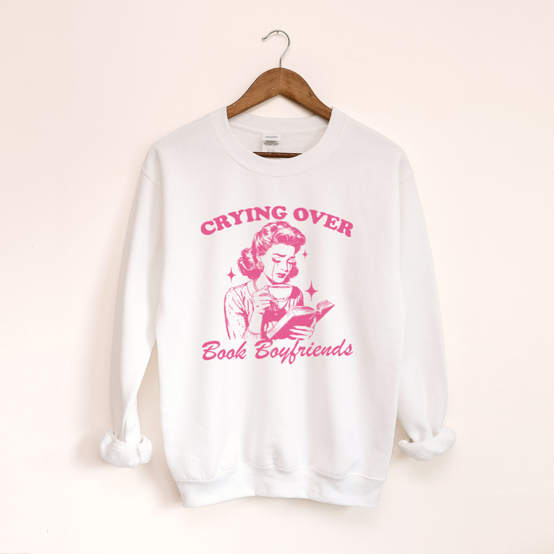 Crying Over Book Boyfriends Crewneck Sweatshirt