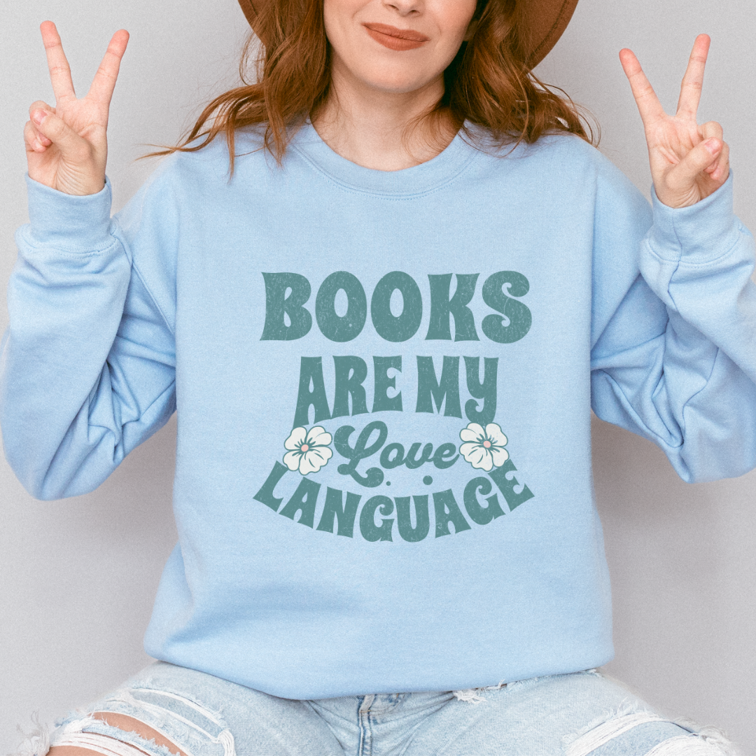 Books Are My Love Language Classic Crewneck Sweatshirt