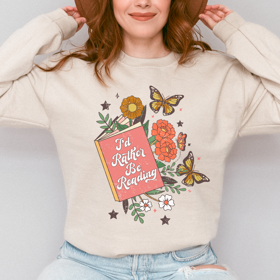 I'd Rather Be Reading Crewneck Sweatshirt