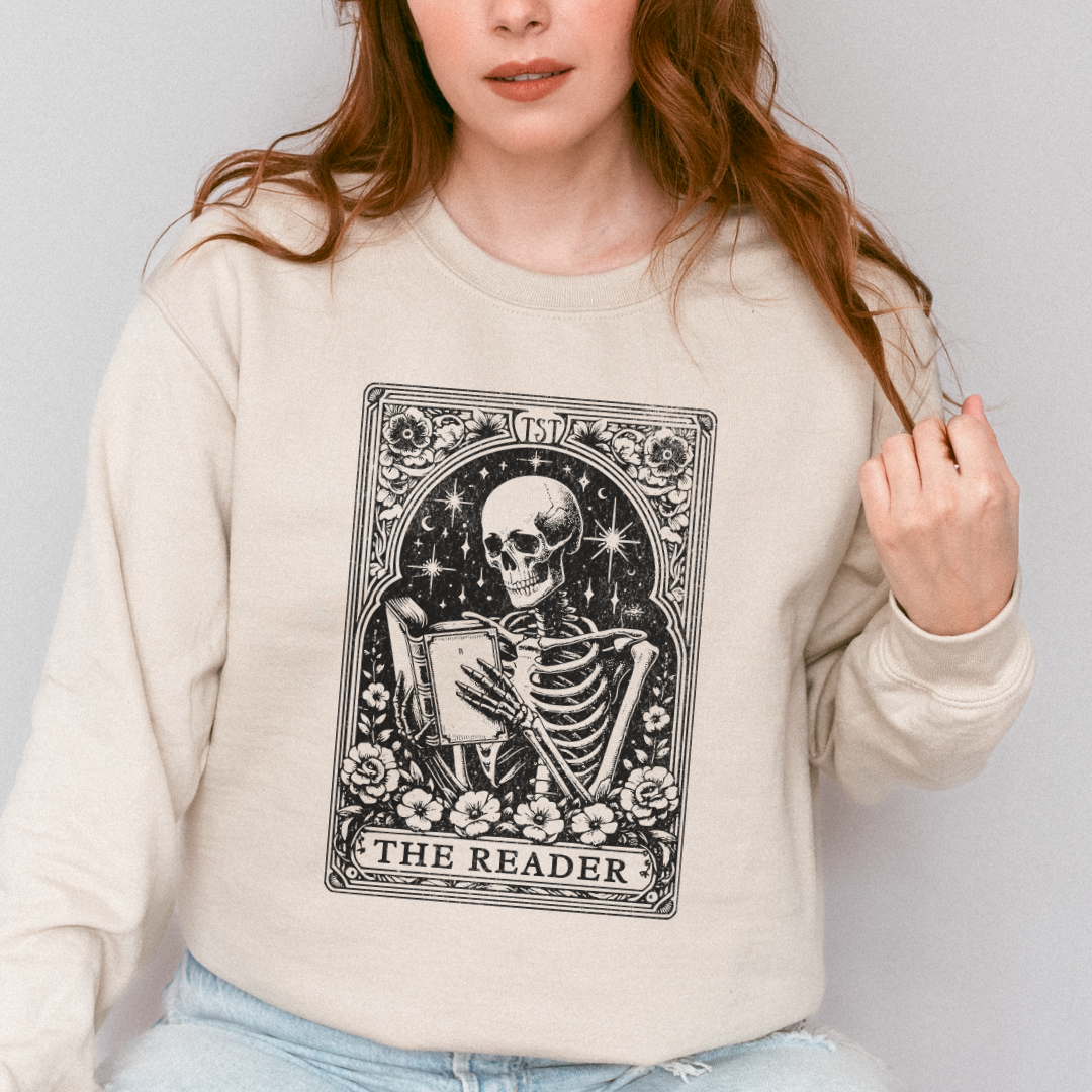 The Reader Tarot Card Crewneck Sweatshirt