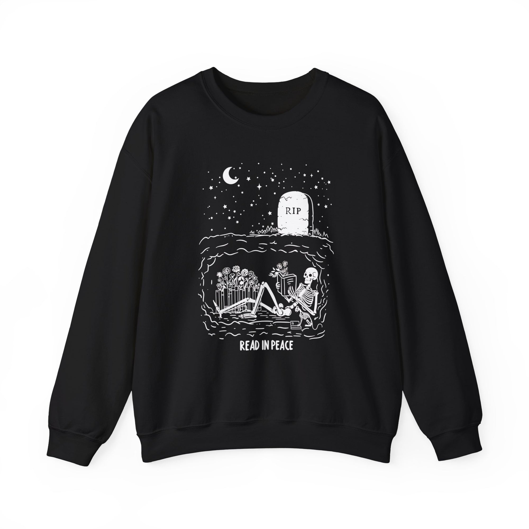 Read In Peace Crewneck Sweatshirt-Black