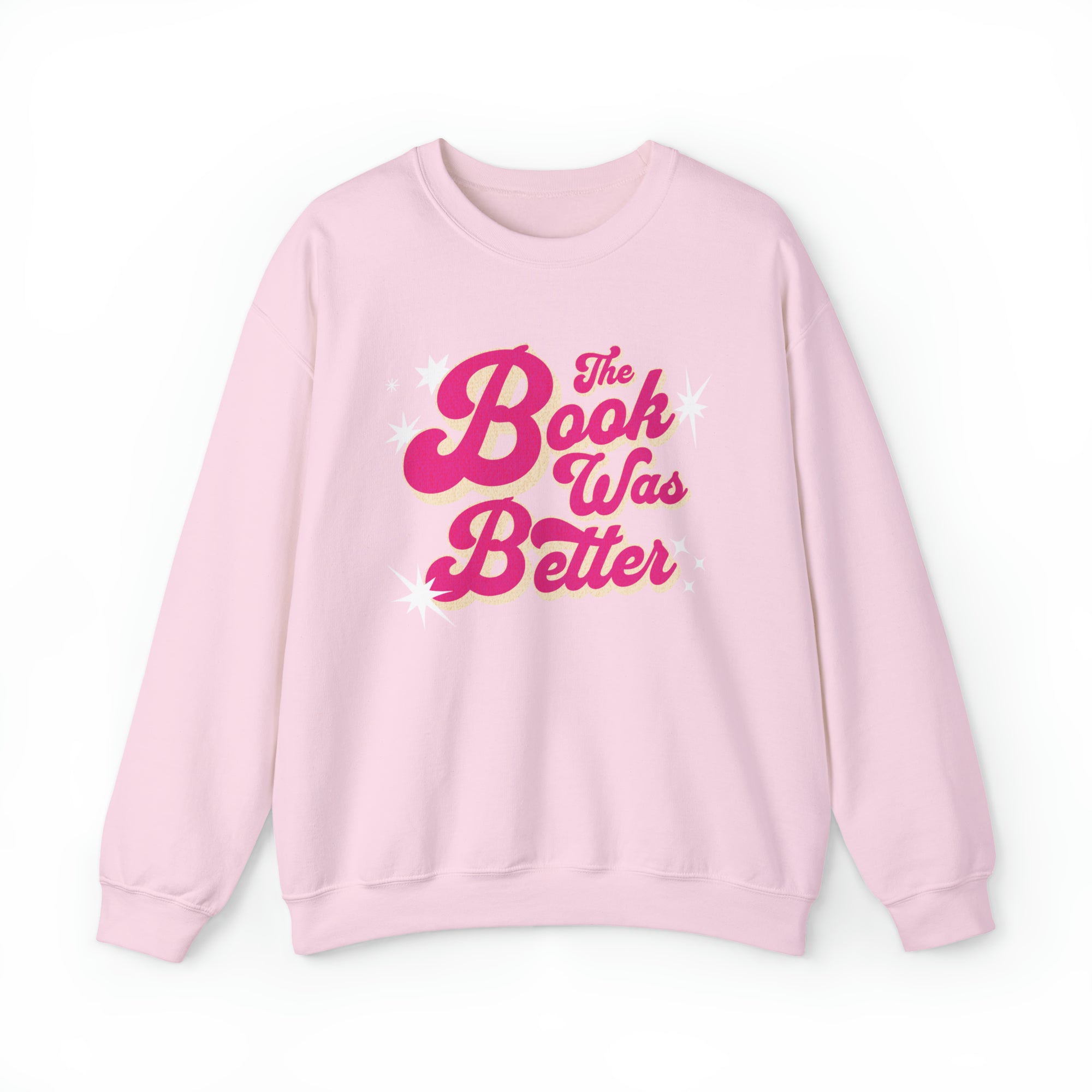 The Book Was Better Classic Crewneck Sweatshirt- Pink