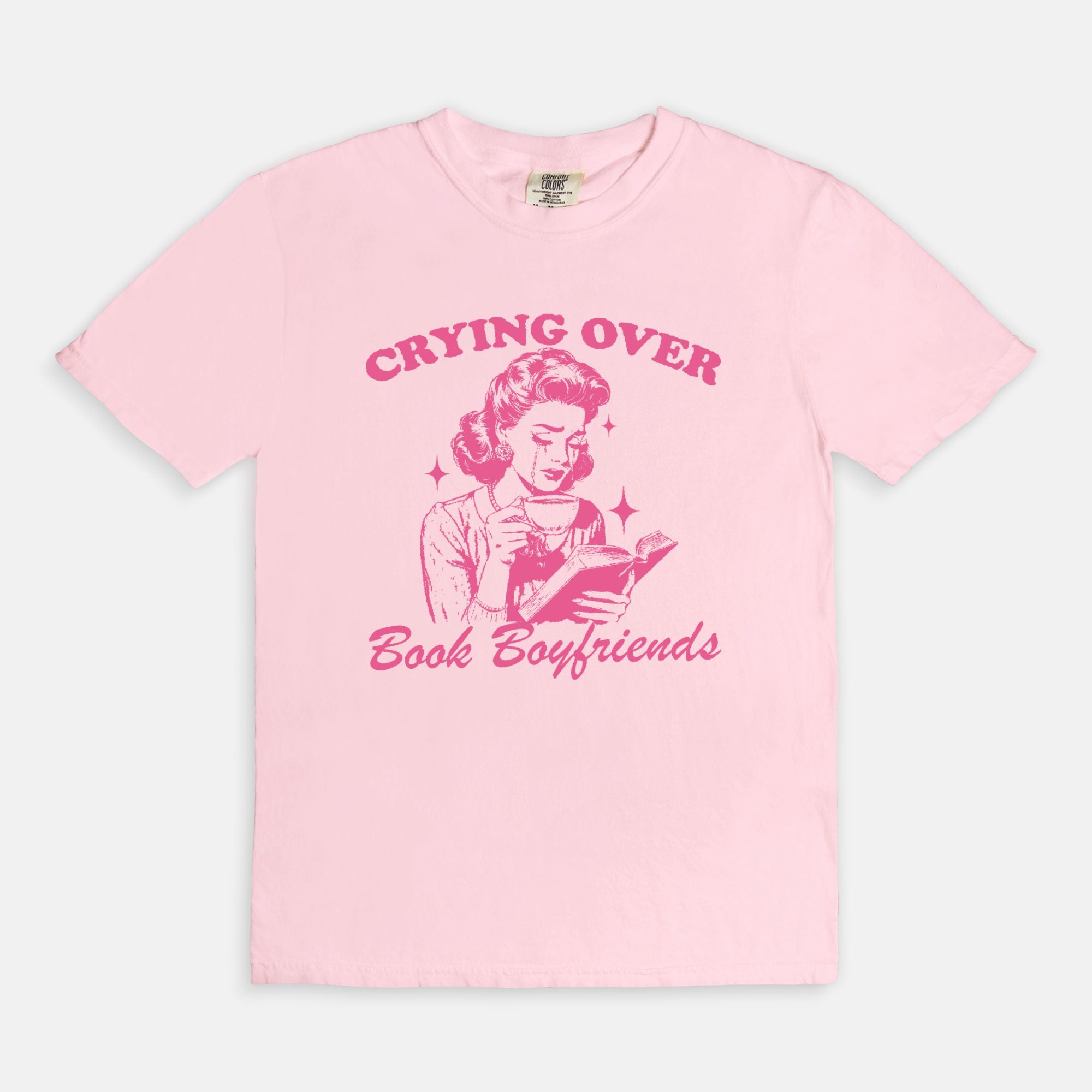 Crying Over Book Boyfriends Comfort Colors Tee