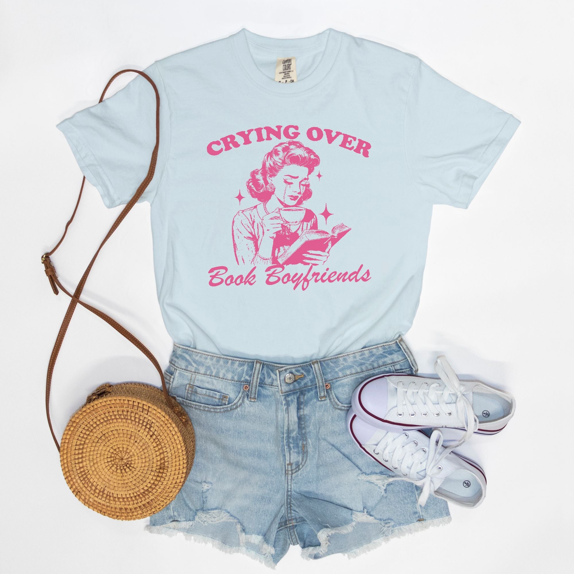 Crying Over Book Boyfriends Comfort Colors Tee