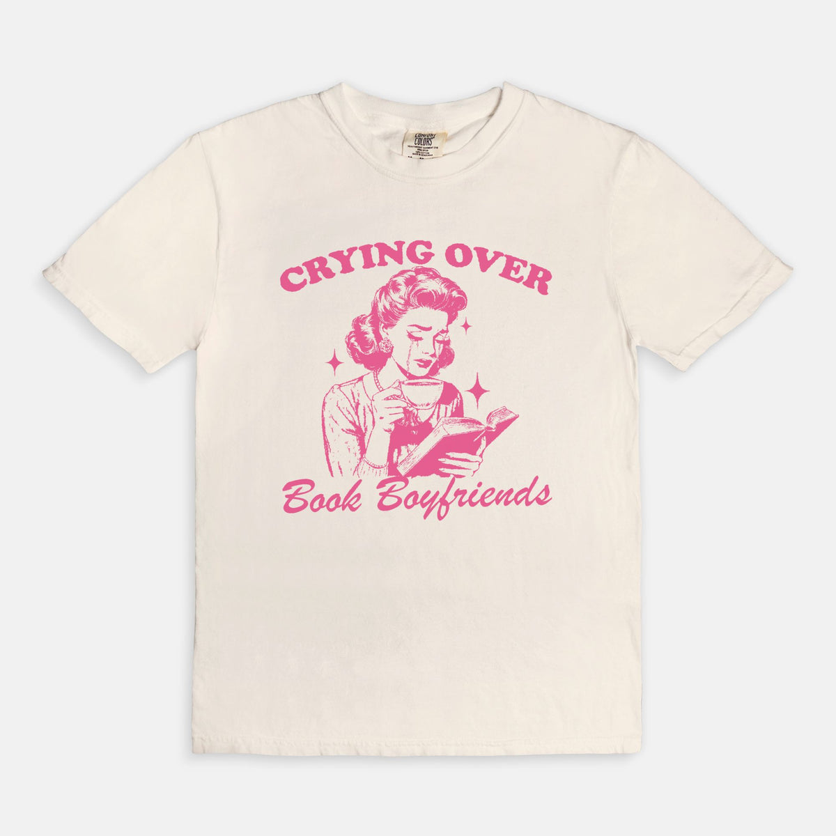 Crying Over Book Boyfriends Comfort Colors Tee