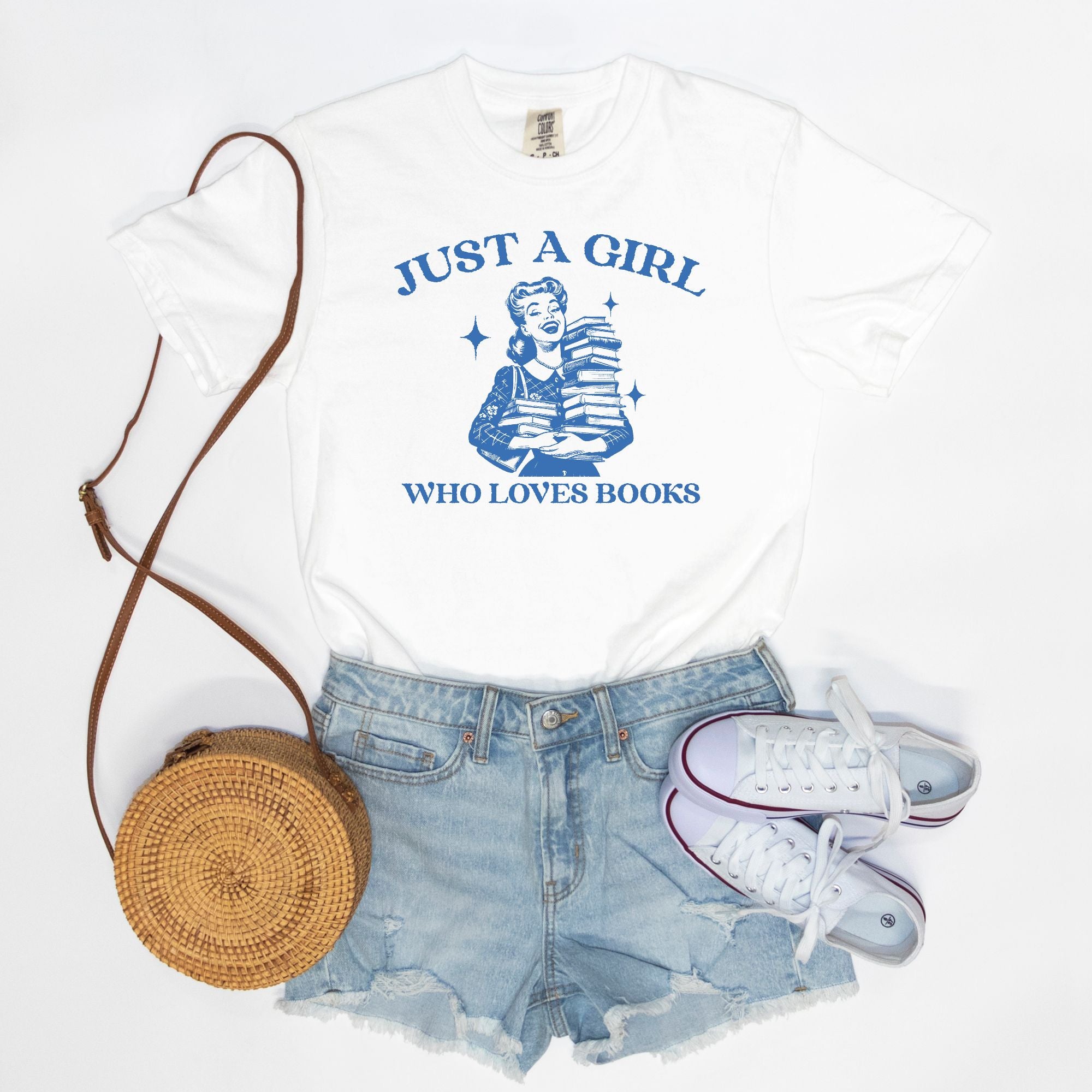 Just A Girl Who Loves Books Comfort Colors Tee